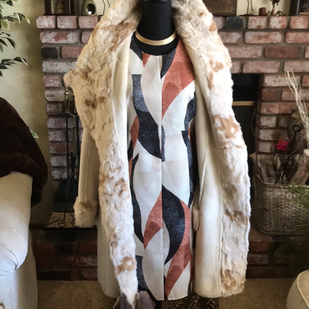 Midnight Velvet Goldie Suede & Faux Fur Coat - Picture 4 of 8